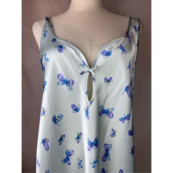 Vintage Butterfly Slip Nightie Morgan Taylor Intimates Size Large 90s Y2K - Picture 2 of 6
